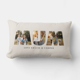 Mama 3 Foto Moderne, elegante creme mütter Tag Lendenkissen
