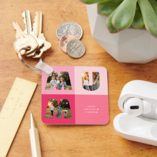 Mama 3 Foto Moderne Mütter mädchenhaft rosa Mütter Schlüsselanhänger