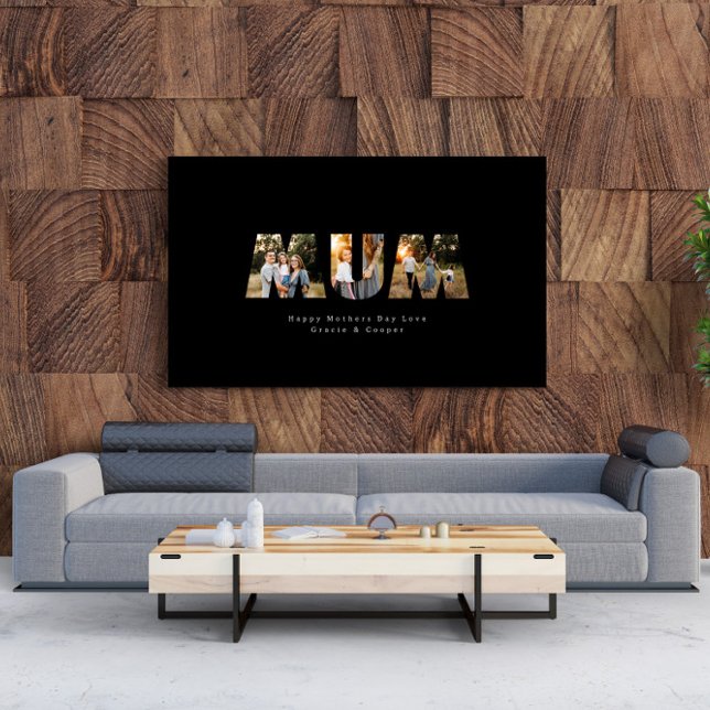 Mama 3 Foto Moderne schwarze Mütter Tag Poster (Von Creator hochgeladen)