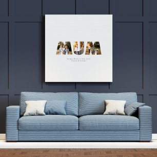 Mama 3 Foto Moderne schwarze Sahnemütter Leinwanddruck