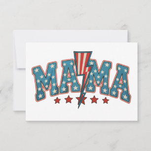 Mama 4. Juli Patriotische Mutter Blitz Dankeskarte