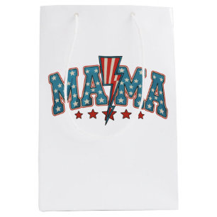Mama 4. Juli Patriotische Mutter Blitz Mittlere Geschenktüte