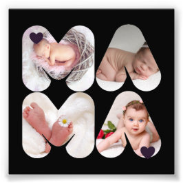 MAMA 4 x Foto Collage Geschenk für Mütter, Mama,