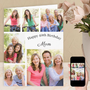 Mama 6 FotoCollage jedes Alters glücklich Geburtst Karte