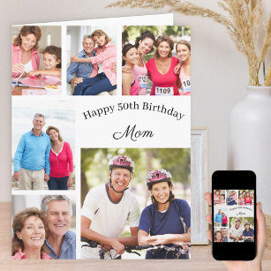 Mama 6 FotoCollage jedes Alters großen Glücks Gebu Karte