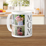 Mama 8 FotoCollage Kaffeetasse<br><div class="desc">Personalisierter Schlamm für die beste Mutter aller Zeiten mit einer 8-Foto-Collage und "MAMA" in eleganter Typografie.</div>