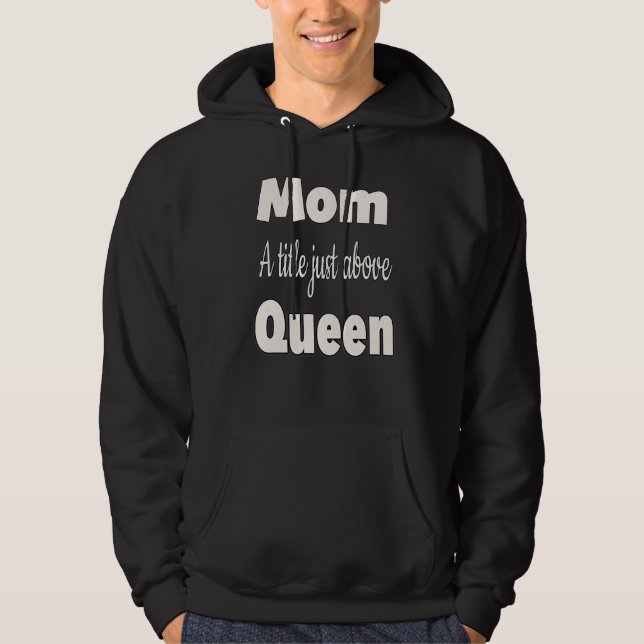 Mama A Titel gerade über Königin Hoodie (Vorderseite)