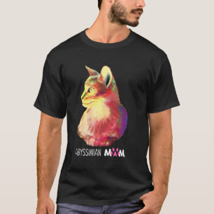 Mama Abessinienkatze Funny Kätzchens Lady Fam T-Shirt