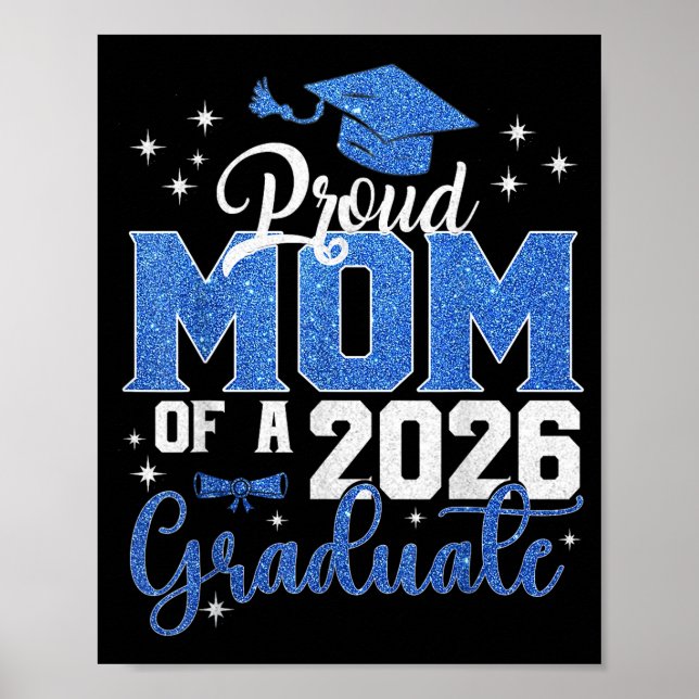 Mama Abschluss Abiturient 2026 stolze Mutter eines Poster (Vorne)