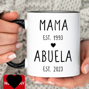 Mama Abuela seit Jahren Personalisierter Becher Tasse
