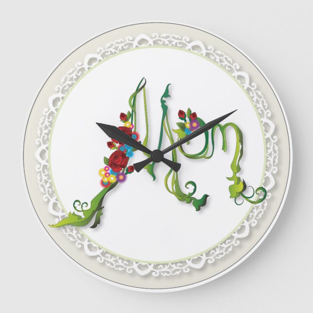 Mama-Acrylwand-Uhr Große Wanduhr (Vorderseite)