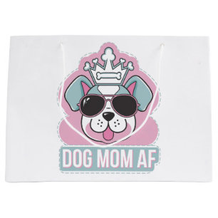 Mama AF - Funny Hund Mama Design Große Geschenktüte