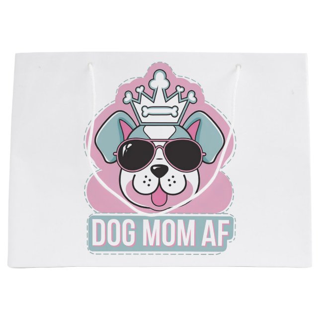 Mama AF - Funny Hund Mama Design Große Geschenktüte (Vorderseite)