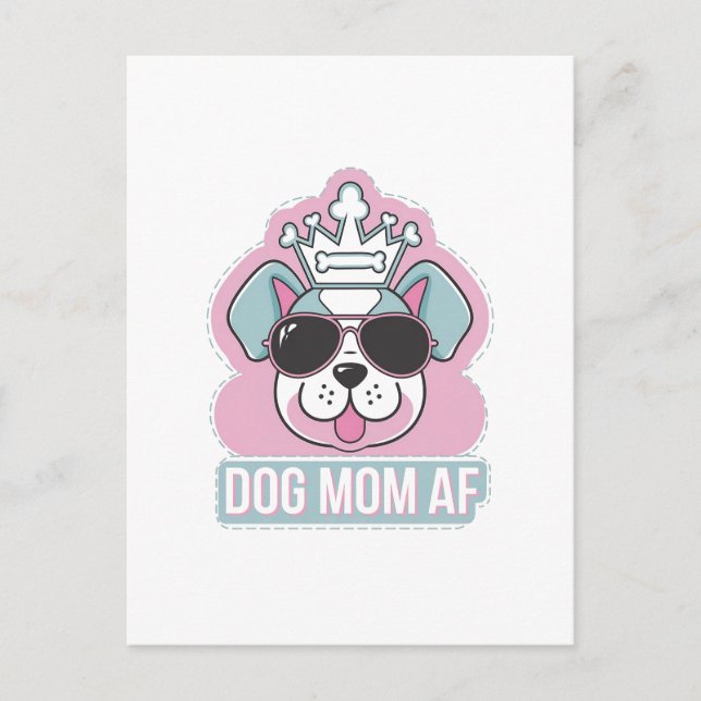 Mama AF - Funny Hund Mama Design Postkarte (Vorderseite)