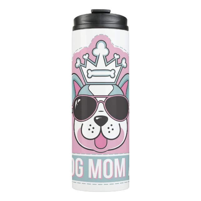 Mama AF - Funny Hund Mama Design Thermosbecher (Vorderseite)