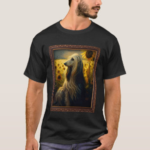 Mama "Afghan Hound Painting Sunflower" Blume Fraue T-Shirt