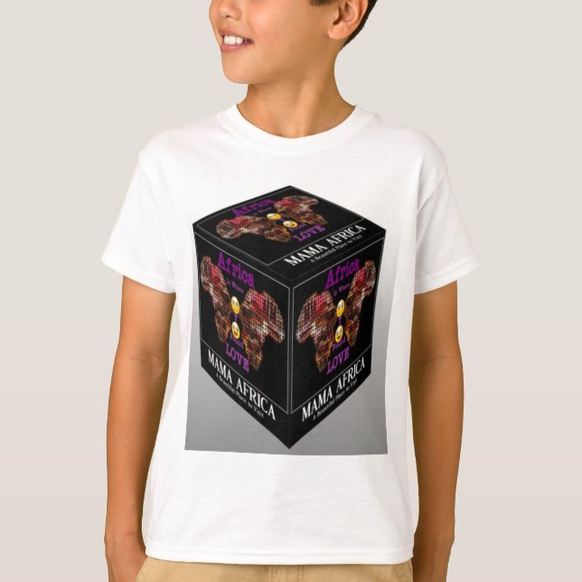 Mama-afrikanisches Stammesmuster T-Shirt (Vorderseite)