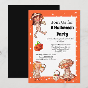 Mama-ägyptische Cartoon-Monster verkleiden sich ni Einladung