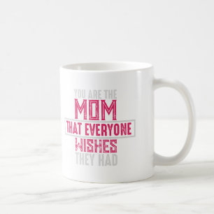 Mama Alle wünschen Herzen Muster Rosa Typografie Kaffeetasse