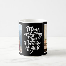 Mama Alles was ich bin Schriftart 2 Foto Schwarz Kaffeetasse