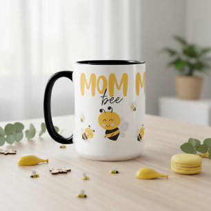 Mama als Baby-Biene Zweifarbige Tasse