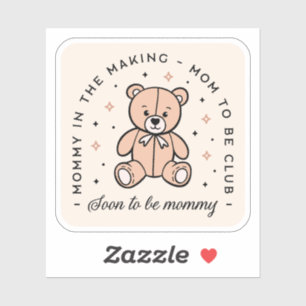 Mama als Clubmottenkern-beige-Ästhetik Aufkleber