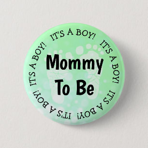 Mama als Green Baby Shooter Button