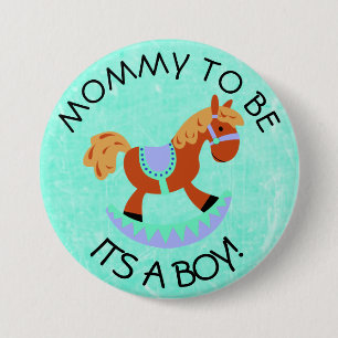 Mama als Rocker Baby Shooter Button