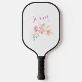 Mama als Wasserfarbe für Rosa Blütenfarbe Pickleball Schläger