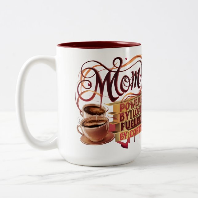 Mama — angetrieben durch Liebe, angetrieben durch  Zweifarbige Tasse (Links)