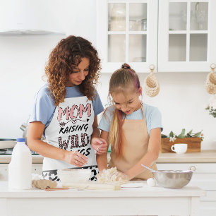 Mama Anheben wilder Dinge Zitat Funny Leopard Prin Schürze