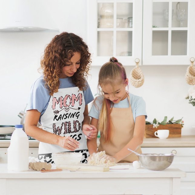 Mama Anheben wilder Dinge Zitat Funny Leopard Prin Schürze (Von Creator hochgeladen)