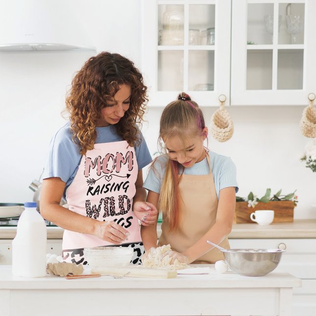 Mama Anheben wilder Dinge Zitat Funny Leopard Prin Schürze (Von Creator hochgeladen)