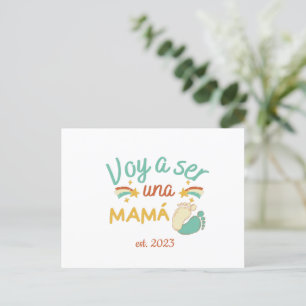 Mamá Anuncio Embarazo Día del Madre Postkarte