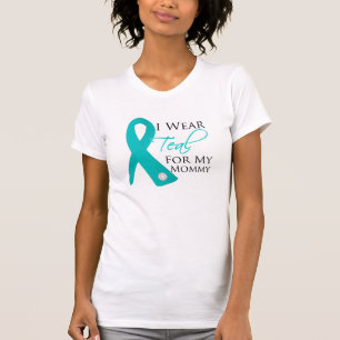 Mama - aquamarines Band-Eierstockkrebs T-Shirt
