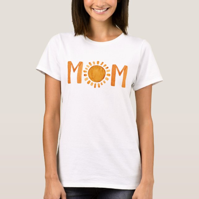 Mama Aquarellgelber Sonnenschein T-Shirt (Vorderseite)