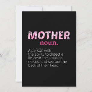 Mama Art Floral Mother Definition Feiertagskarte