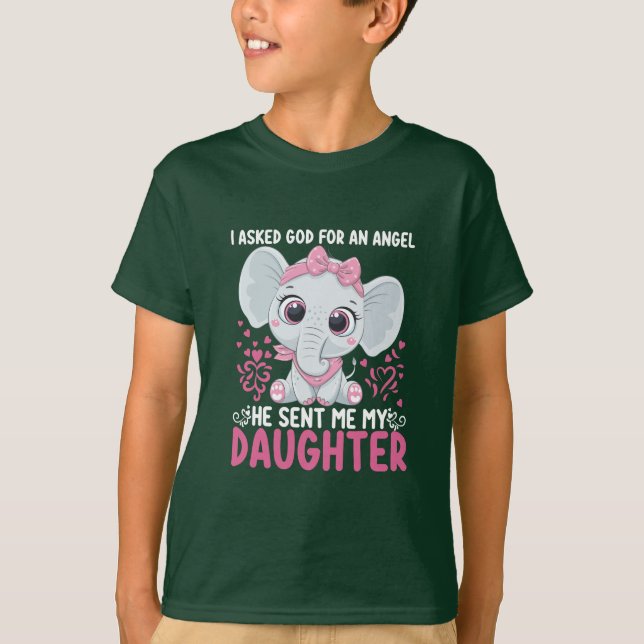 Mama Art hat er mir Elephant Daughter geschickt T-Shirt (Vorderseite)