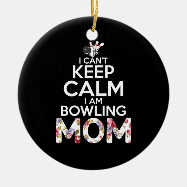 Mama Art I Bowling Mama Keramik Ornament (Vorne)