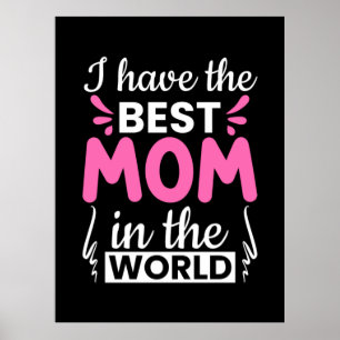 Mama Art I habe die beste Mama Poster