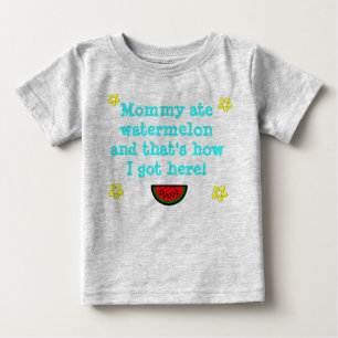 Mama aß Wassermelone-Säuglings-Lagerschwelle-T - Baby T-shirt