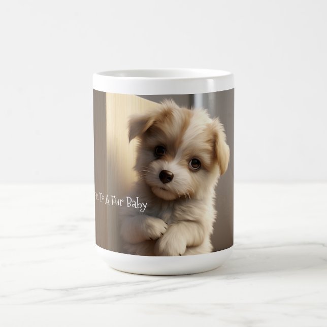 Mama auf ein Pelzkind Kaffeetasse (Mittel)