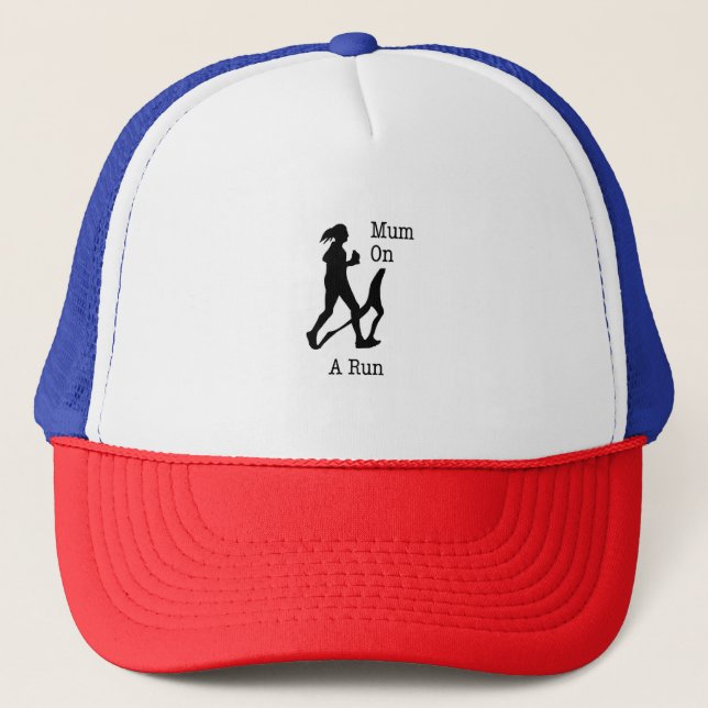 Mama auf einem Run-Geschenk Gegenwart Trucker Hat Truckerkappe (Vorderseite)
