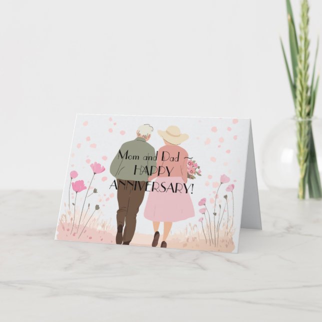 MAMA auf VATER JAHRESKARTE Dankeskarte (Vorderseite)