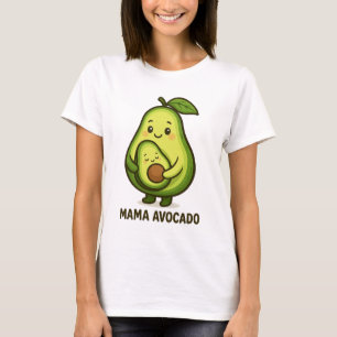 Mama Avocado mit Baby - Niedlicher Cartoon Design T-Shirt