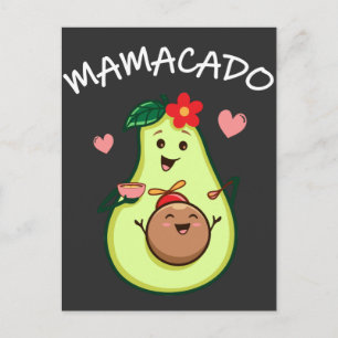 Mama Avocado Niedlich Mütter- und Kinderbeziehunge Postkarte