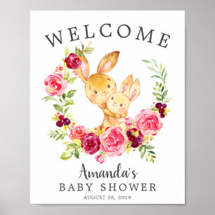Mama & Baby Bunny Welcome Baby Showplakat Poster