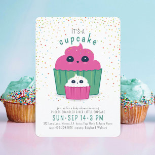 Mama & Baby Cupcake Kinderdusche Einladung
