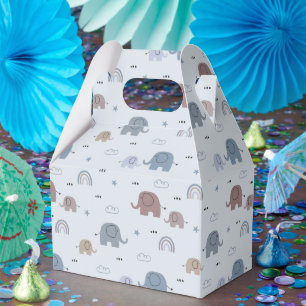 Mama & Baby Elephant Muster Gefälligkeitsboxen Geschenkschachtel
