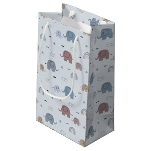 Mama & Baby Elephant Muster Geschenktasche Kleine Geschenktüte